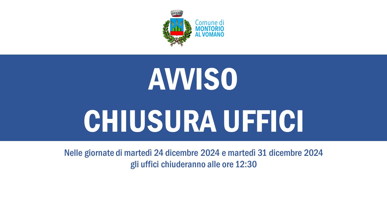 Avviso chiusura uffici comunali